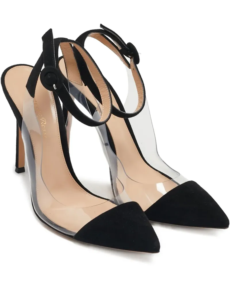 Gianvito Rossi Transparente Anise Pumps aus Wildleder 105mm - Schwarz Schwarz