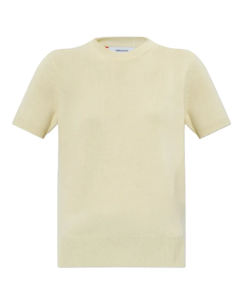 Ferragamo short-sleeve cashmere sweater - Gelb Gelb