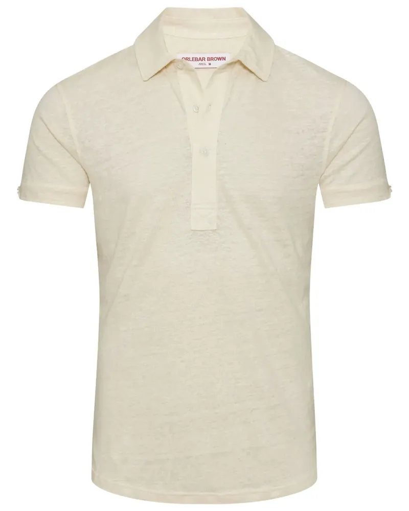 Orlebar Brown Sebastian Poloshirt aus Leinen - Nude Nude