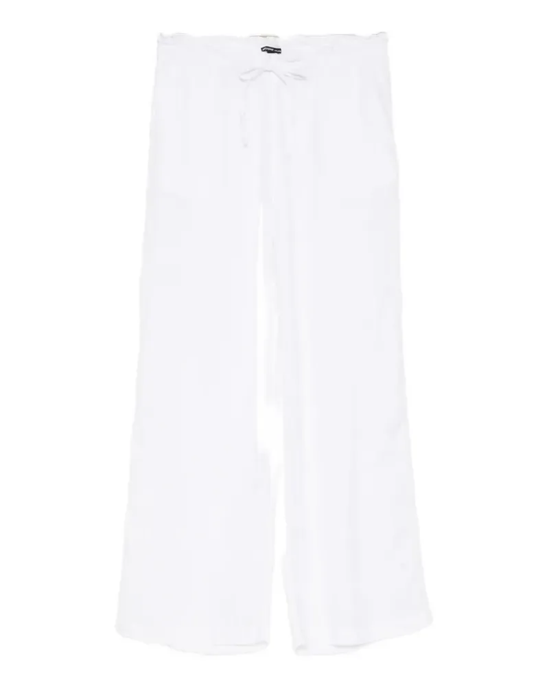 James Perse drawstring linen trousers - Weiß Weiß