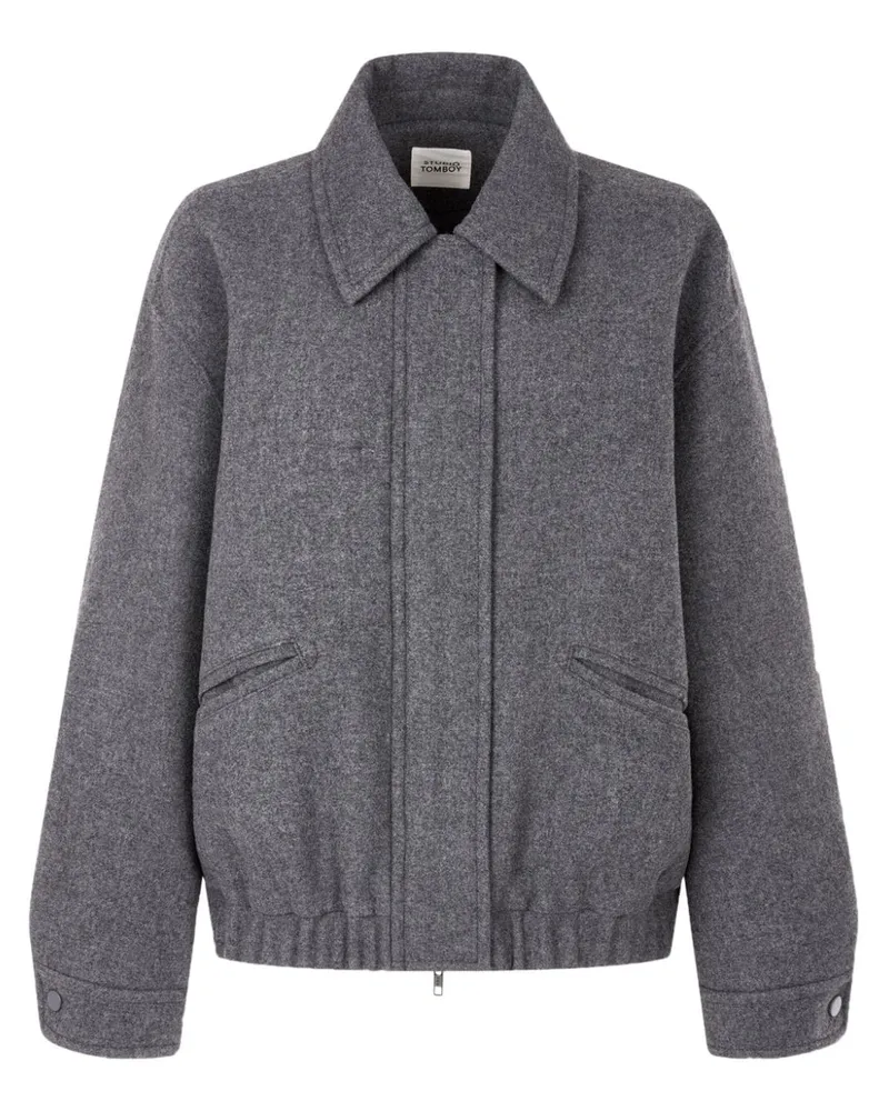 STUDIO TOMBOY Bomberjacke aus Wolle - Grau Grau