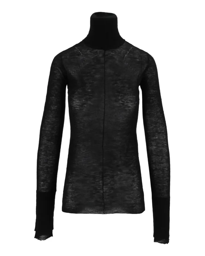Elisabetta Franchi Pullover aus Wolle mit Rippung - Schwarz Schwarz