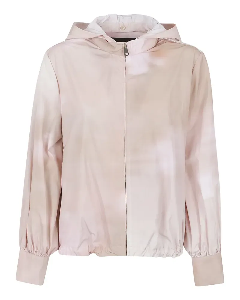 Fabiana Filippi Kapuzenjacke mit Blumenprint - Nude Nude