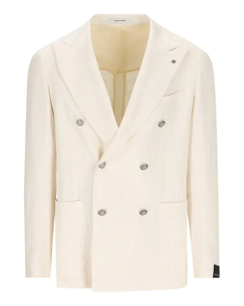 Tagliatore double-breasted pocket blazer - Nude Nude