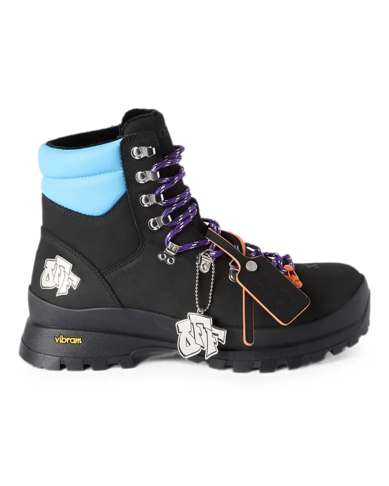 OFF-WHITE Schnürstiefel mit Kontrasteinsätzen - Schwarz Schwarz