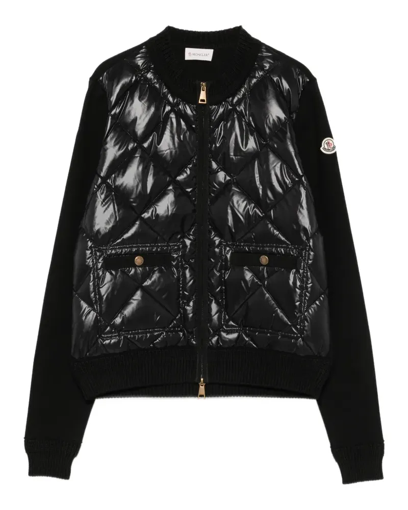 Moncler quilted panelled jacket - Schwarz Schwarz