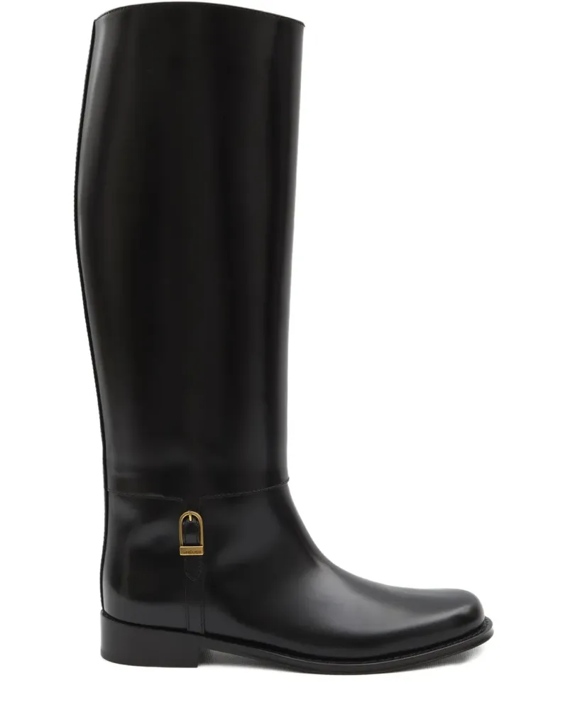 Saint Laurent Julia Stiefel mit Schnalle - Schwarz Schwarz