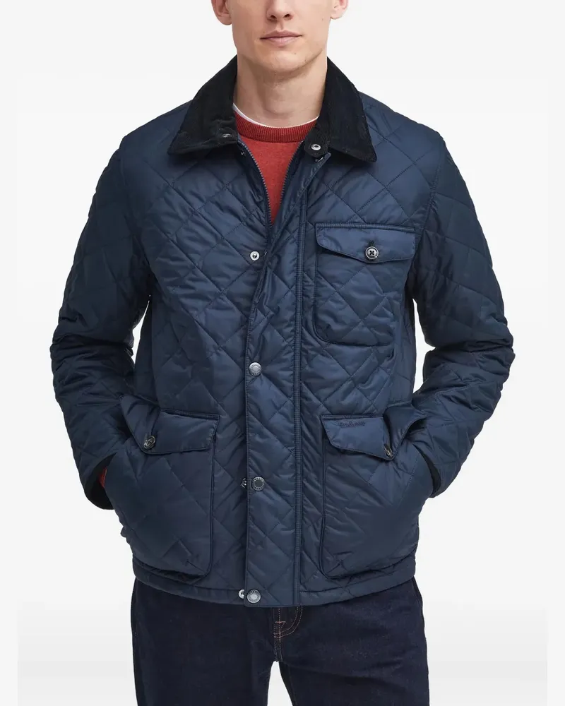 Barbour quilted corduroy-collar jacket - Blau Blau