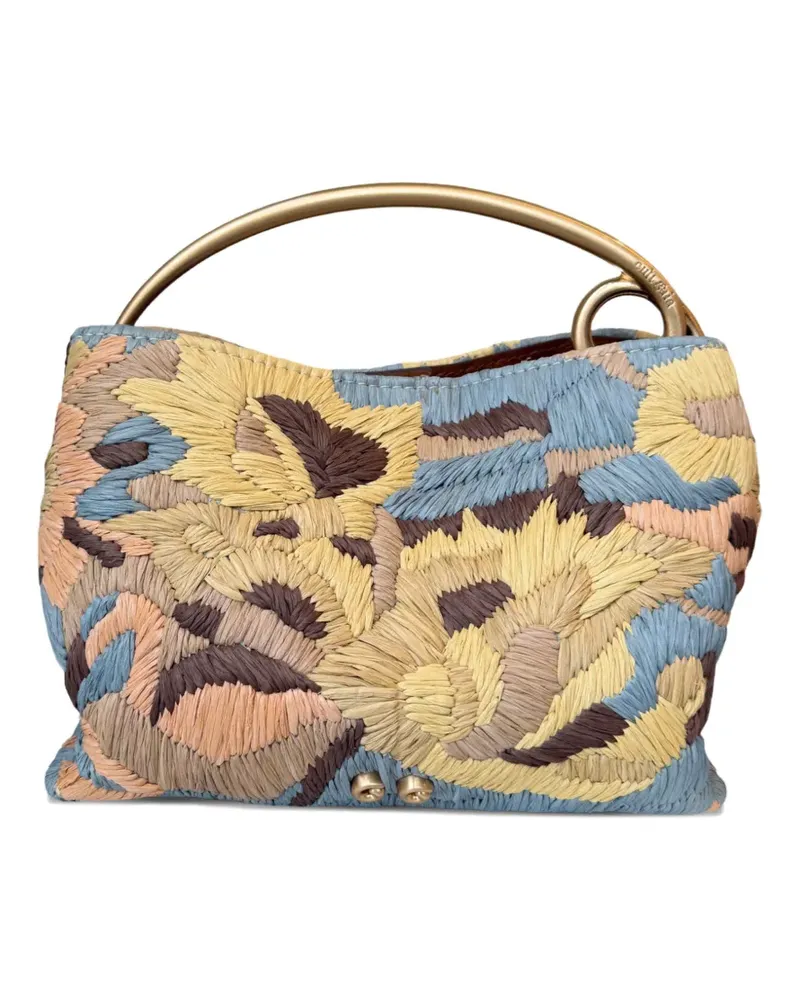 Cult Gaia Lalli sunflower top handle tote bag - Nude Nude