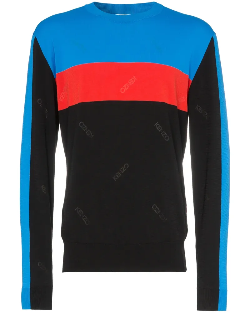 Kenzo Pullover mit Blockstreifen - Schwarz Schwarz