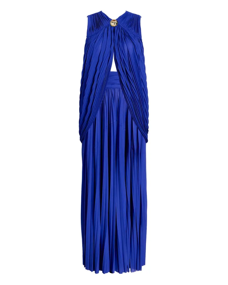 Proenza Schouler Verziertes Maxikleid mit Falten - Blau Blau