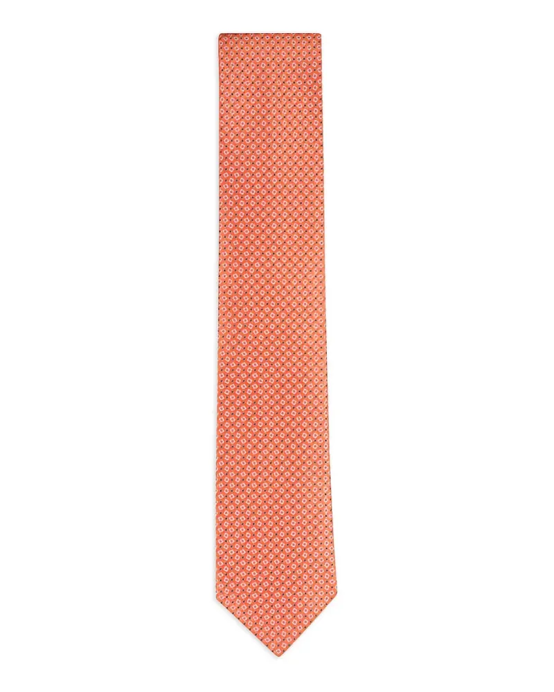 Canali geometric-pattern tie - Orange Orange