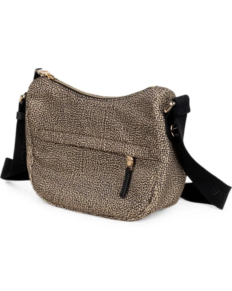 Borbonese OP-print shoulder bag - Nude Nude