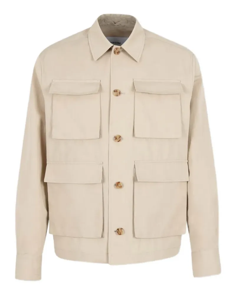LARDINI patch-pocket jacket - Nude Nude