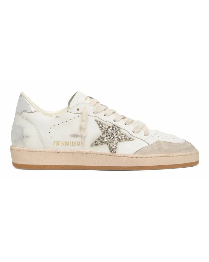 Golden Goose Ball Star Sneakers mit Glitter-Patch - Weiß Weiß