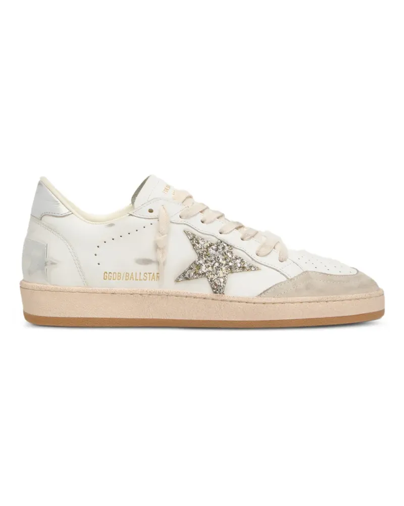 Golden Goose Ball Star Sneakers mit Glitter-Patch - Weiß Weiß