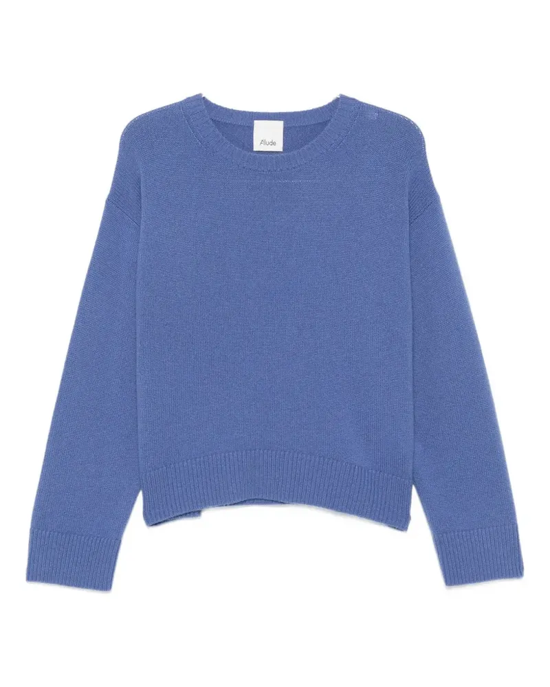 ALLUDE Pullover mit geripptem Saum - Blau Blau
