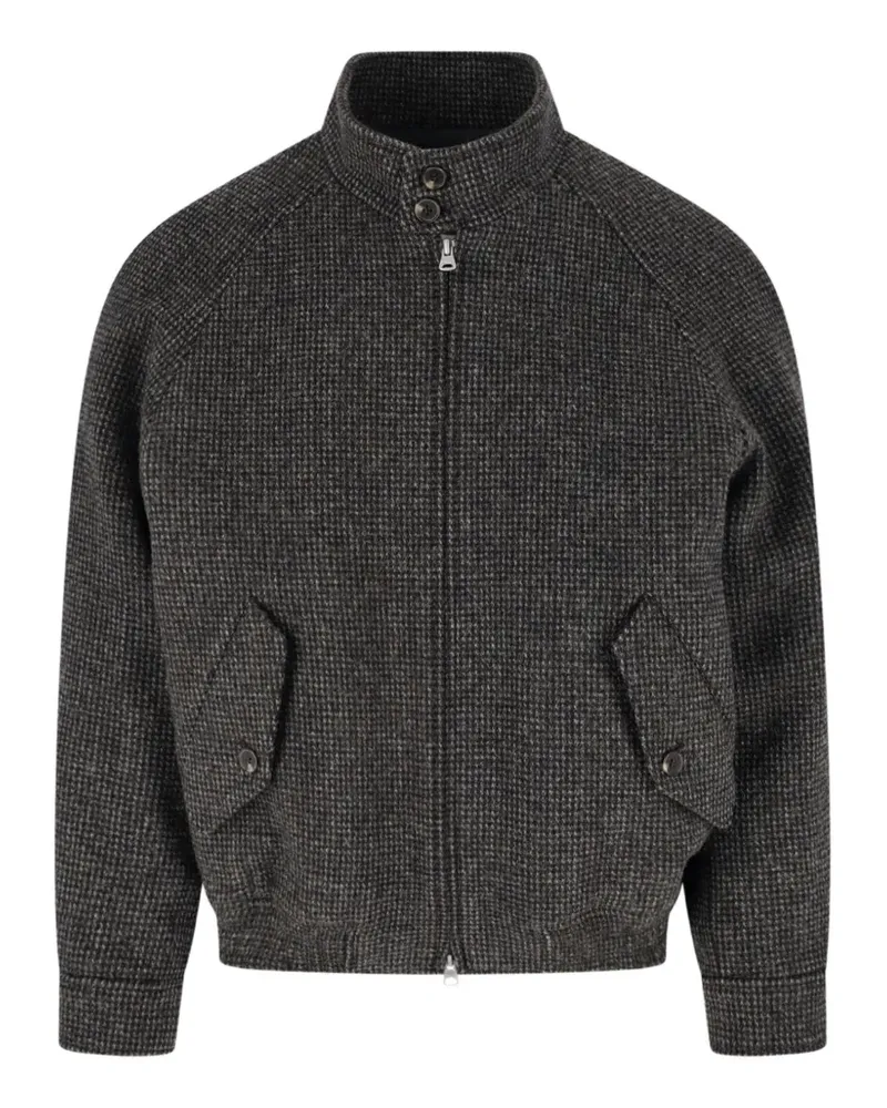 Dunst check-pattern wool jacket - Braun Braun