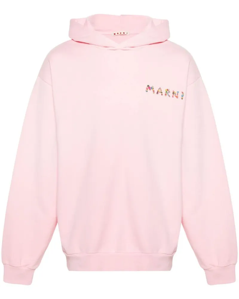 Marni Hoodie mit Logo-Print Rosa