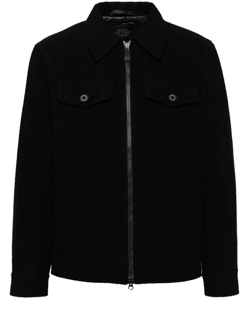 ManOnTheBoon Strukturierte Jacke mit mehreren Taschen - Schwarz Schwarz