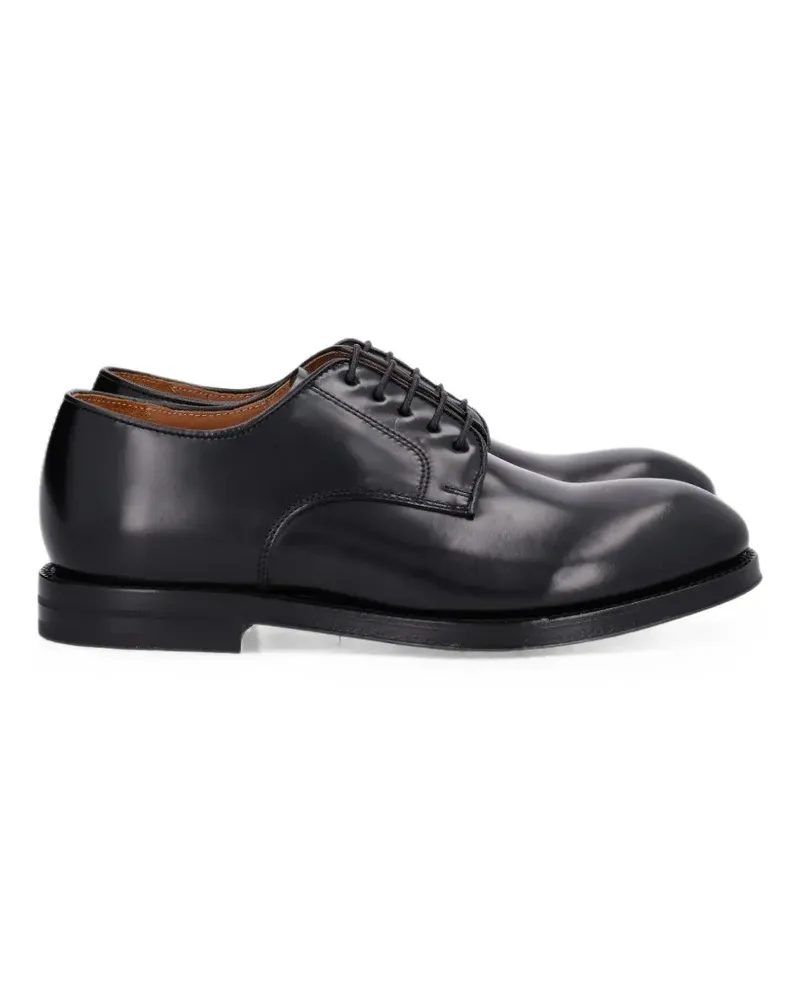 Al Duca D’Aosta 1902 polished leather shoes - Schwarz Schwarz