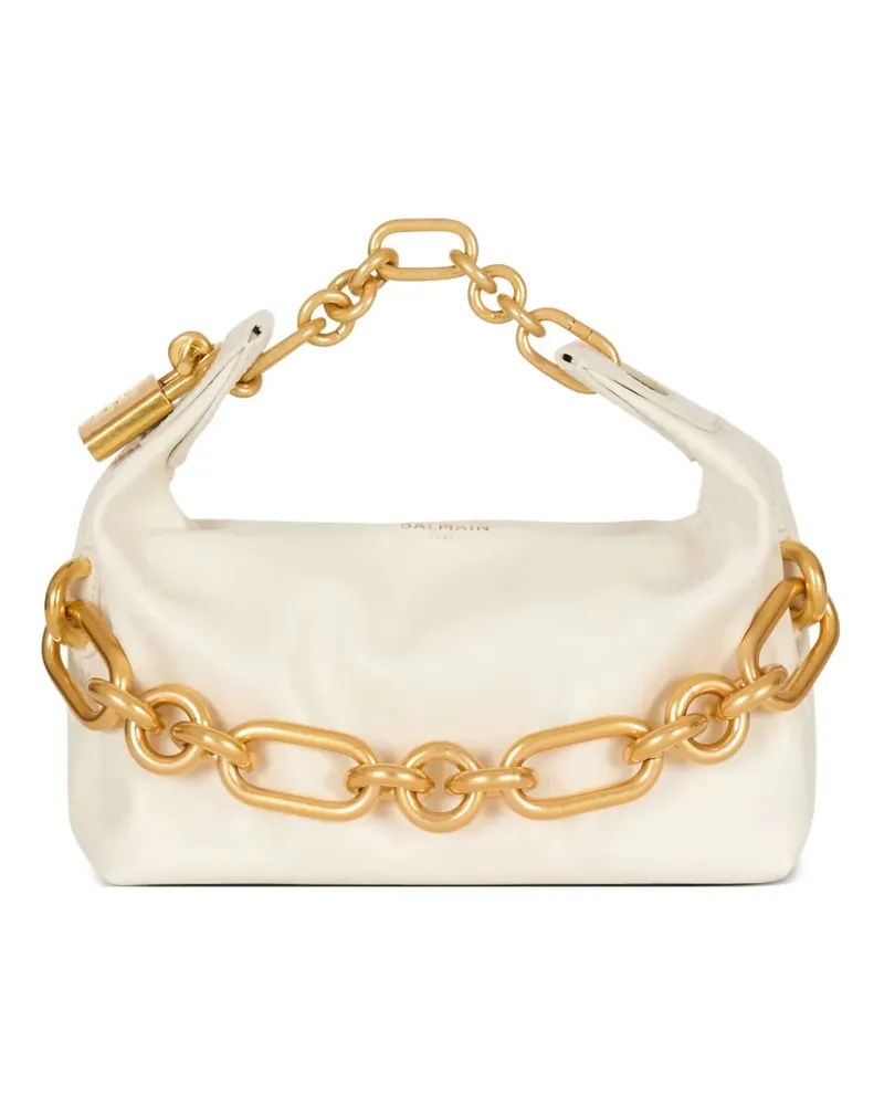 Balmain Mini Sync Tote Bag mit Schloss - Weiß Weiß