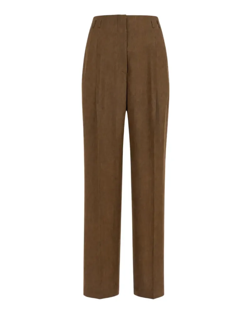 Alberta Ferretti Bundfaltenhose mit Gürtel - Braun Braun