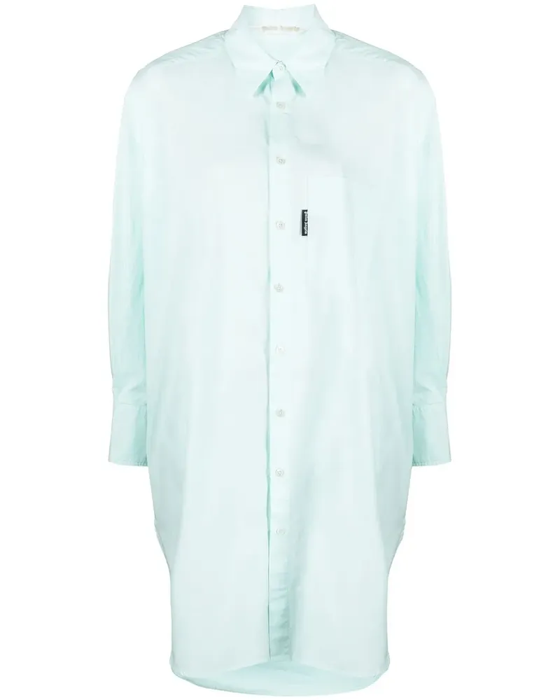 Palm Angels Hemdkleid im Oversized-Look - Blau Blau