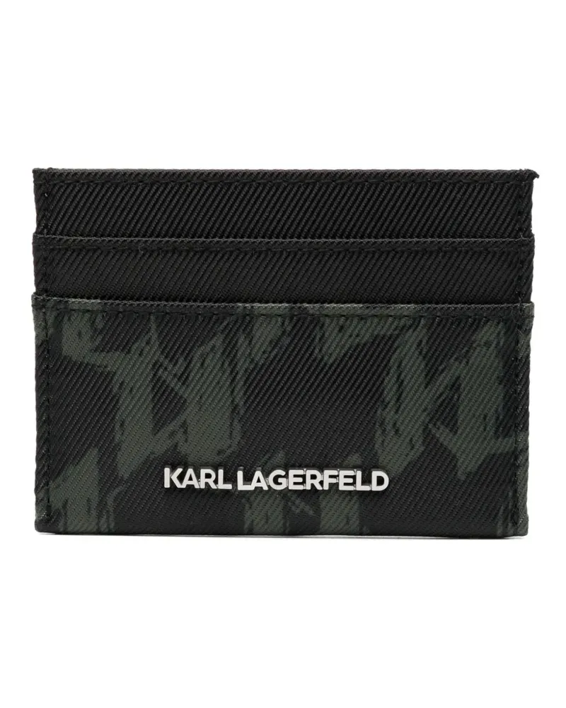 Karl Lagerfeld Kartenetui mit Monogrammmuster - Schwarz Schwarz