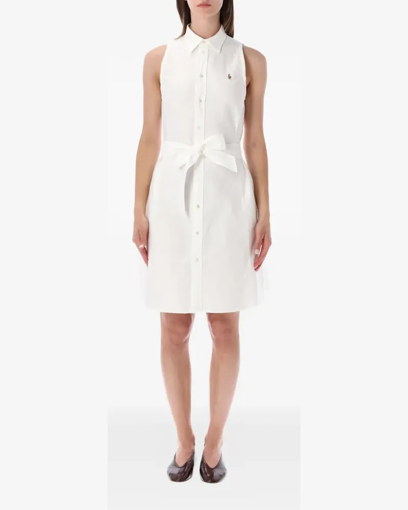 Ralph Lauren Ärmelloses Minikleid mit Gürtel - Weiß Weiß