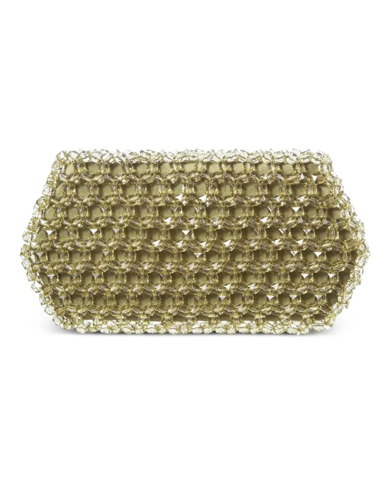 0711 Lizzie Clutch mit Perlen - Grün Grün