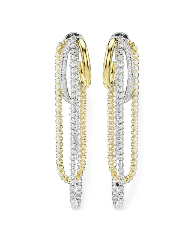 Swarovski Hyperbola draped hoop earrings - Silber Silber