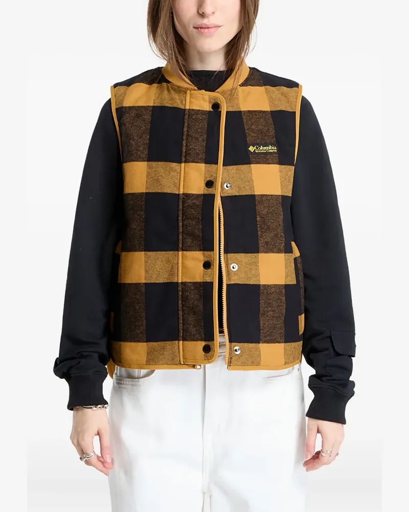 Columbia Sportswear Company Wendbare Weste mit Karomuster - Gelb Gelb