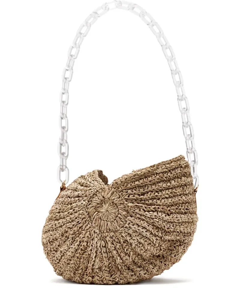 Poolside The Cesi Schultertasche mit Kettenriemen - Nude Nude