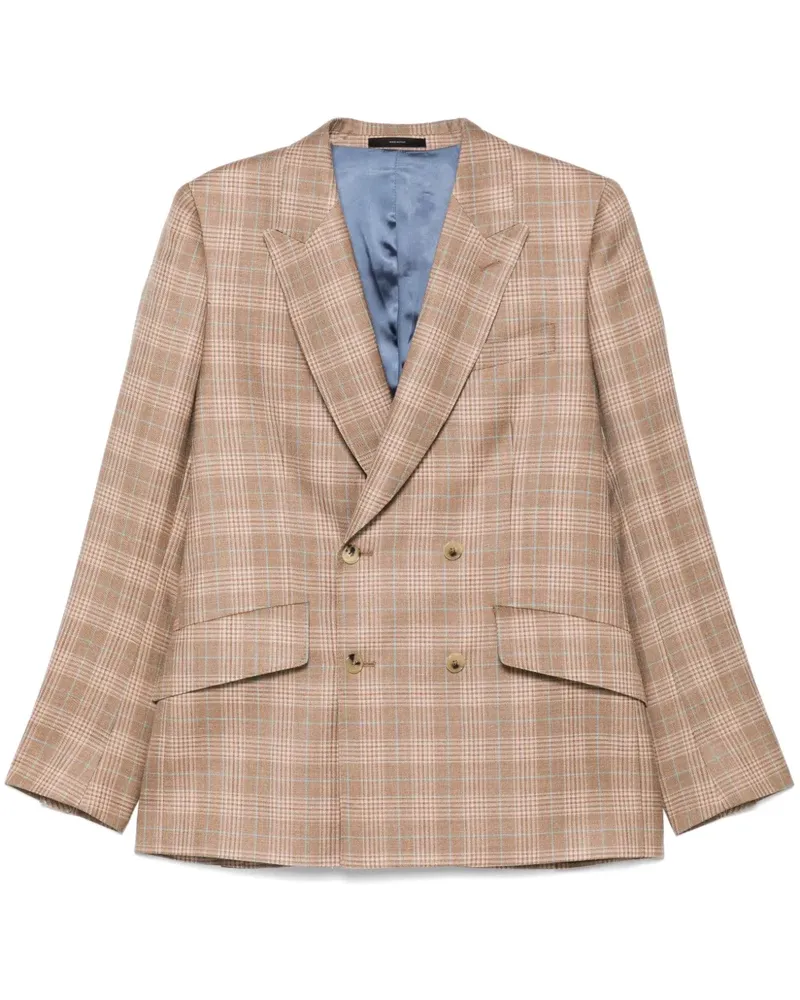 Paul Smith Doppelreihiges Sakko mit Karo - Braun Braun