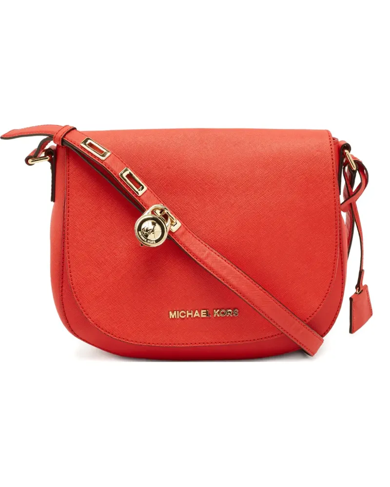Michael Kors Hamilton leather cross body bag - Rot Rot