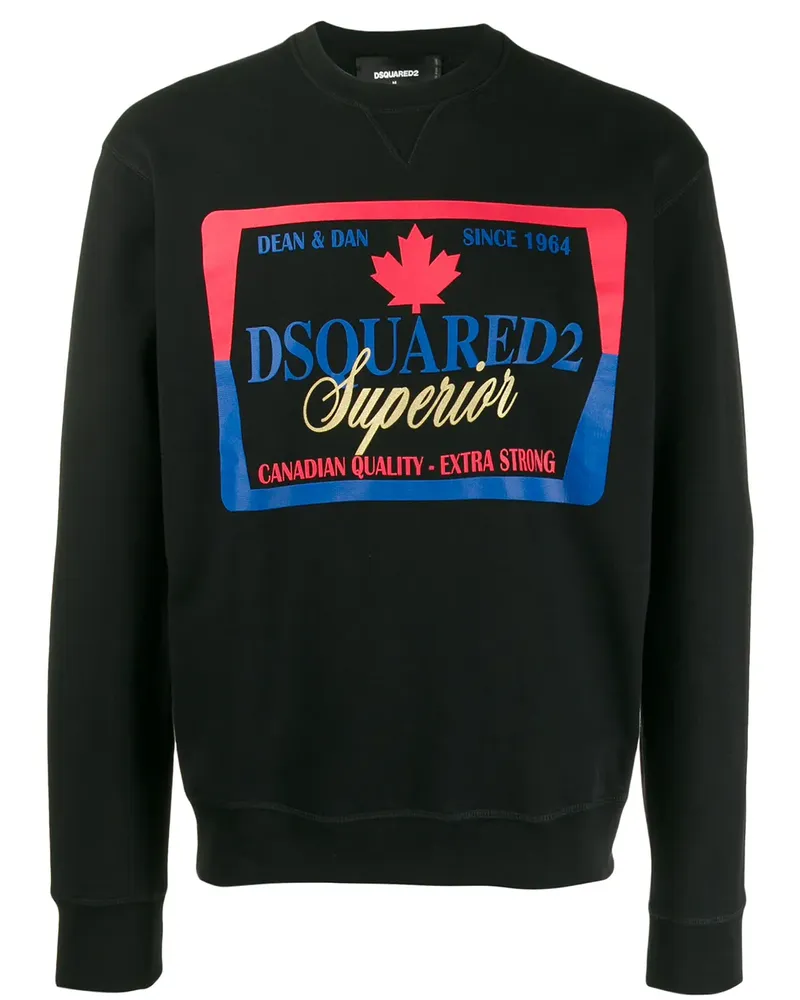 Dsquared2 Sweatshirt mit Logo-Print - Schwarz Schwarz