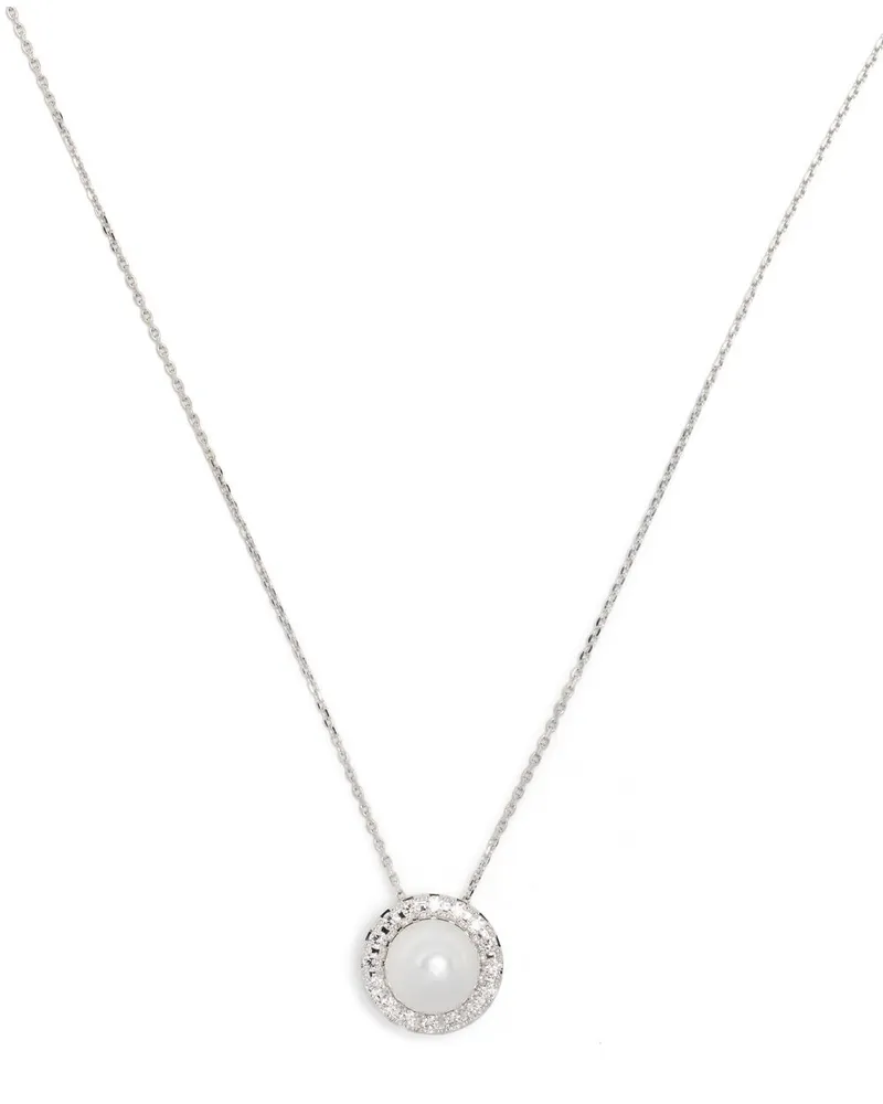 TASAKI 18kt Weißgoldhalskette mit Diamanten Silber