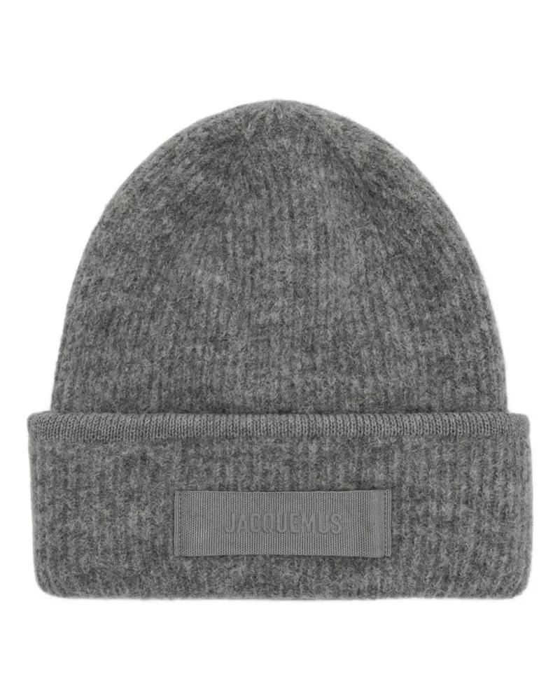 Jacquemus Gerippte 'Le Bonnet' Beanie - Grau Grau