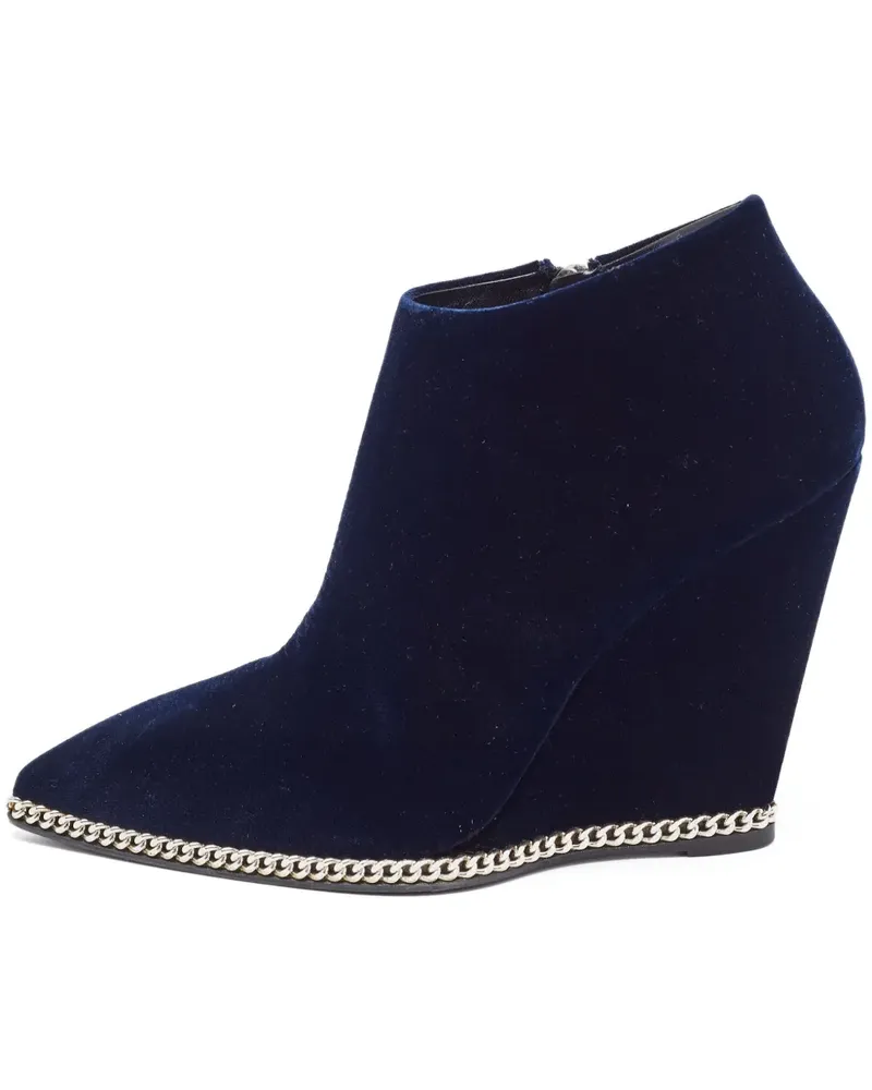 Giuseppe Zanotti Pre-owned Stiefel aus Samt 110mm - Blau Blau