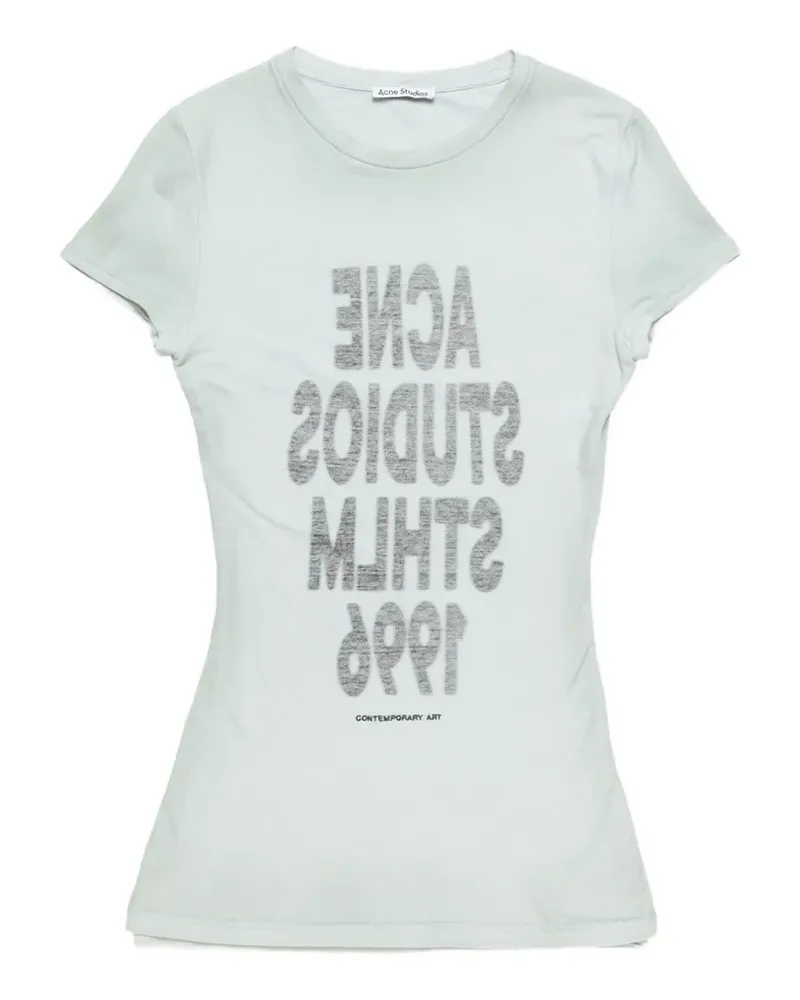 Acne Studios Contemporary Art Text T-Shirt - Grün Grün