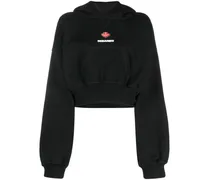 Cropped-Hoodie - Schwarz
