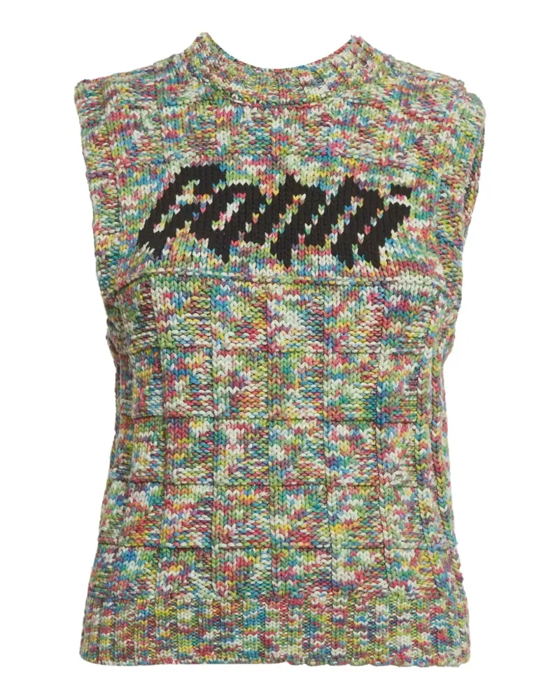 Ganni crew-neck sleeveless vest - Grün Grün