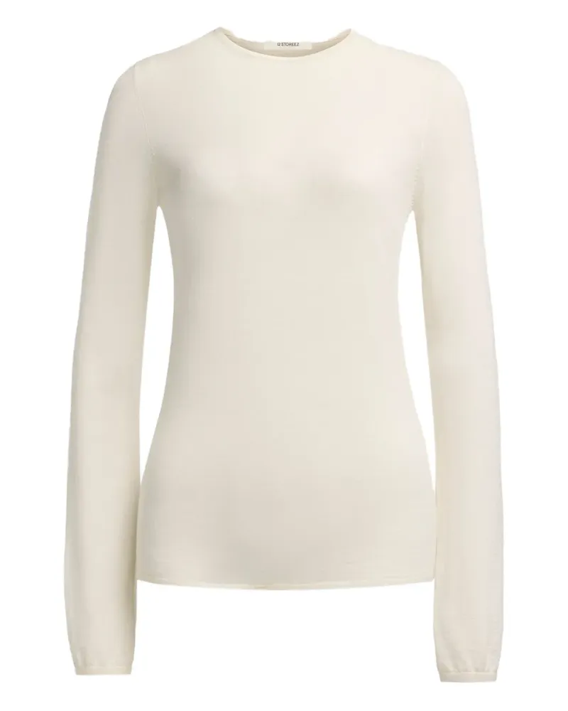 12 STOREEZ Oberteil mit Rundhalsausschnitt - Nude Nude