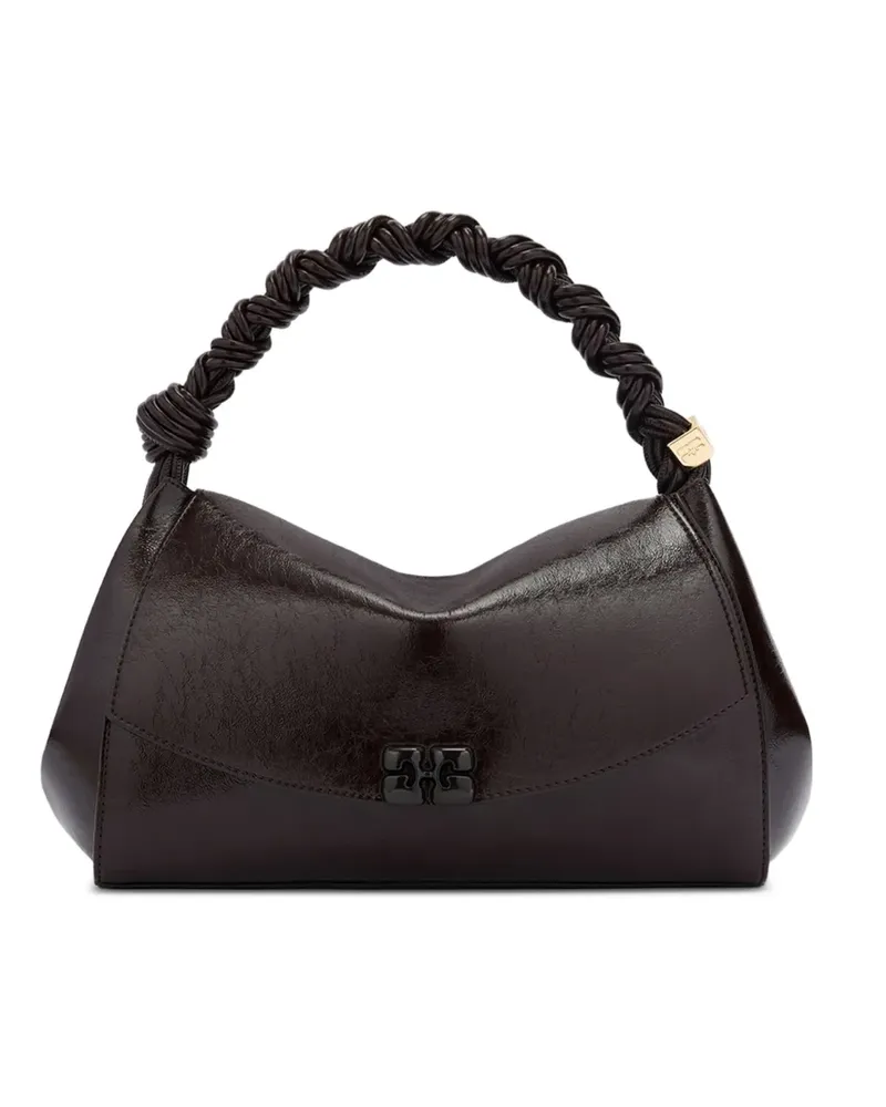 Ganni Very Bou Tasche in Glanzbraun Braun
