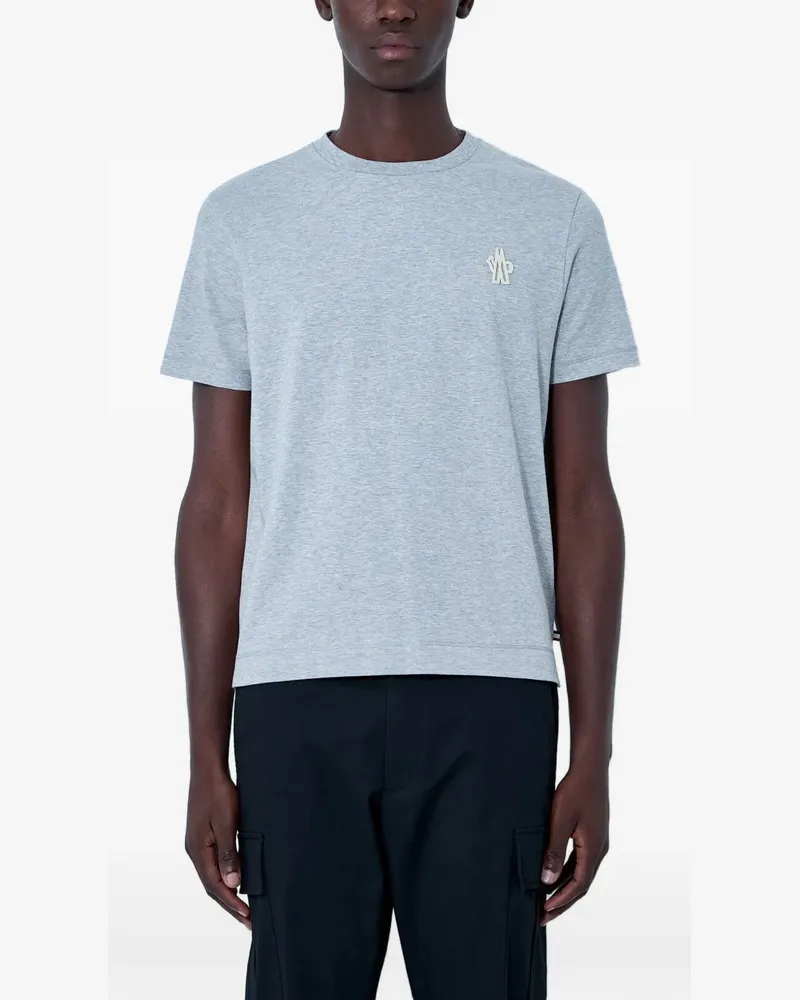 Moncler T-Shirt mit Logo-Patch (3er-Set) - Grau Grau