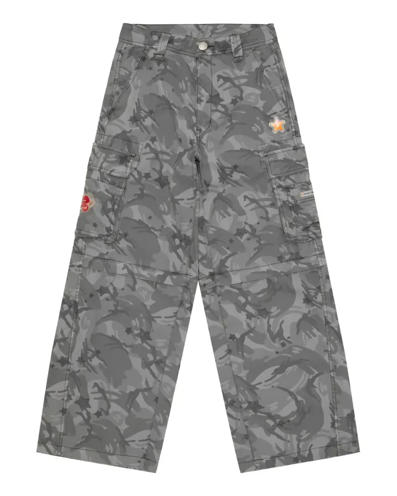 BAPE Cargohose mit Camouflage-Print - Grau Grau