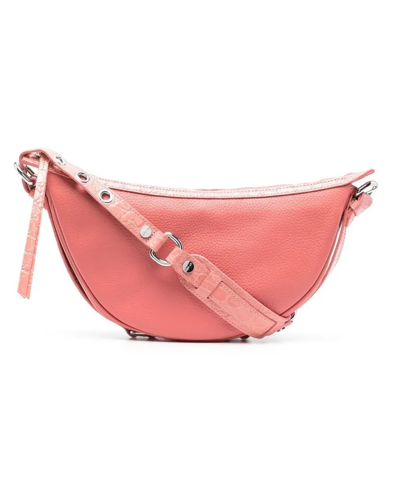 by FAR Schultertasche mit Kroko-Effekt - Rosa Rosa