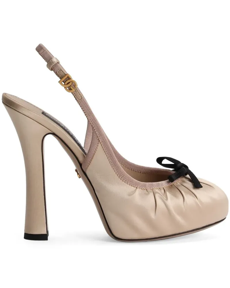 Dolce & Gabbana Pumps aus Satin - Nude Nude
