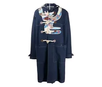 Dufflecoat im Patchwork-Look - Blau